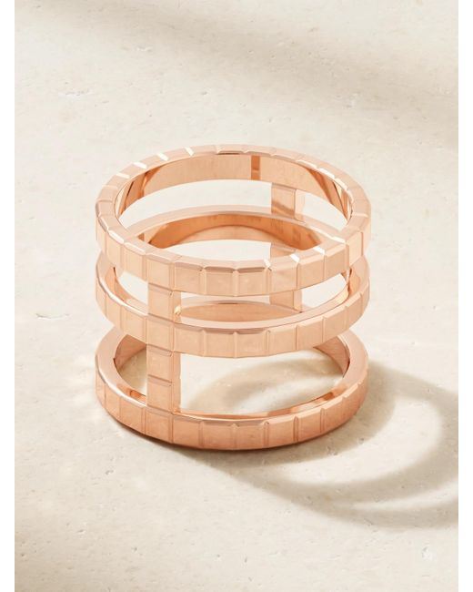 Chopard Natural Ice Cube 18-Karat Rose Diamond Ring