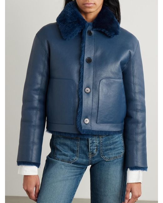 Joseph Blue Alloway Reversible Shearling Jacket