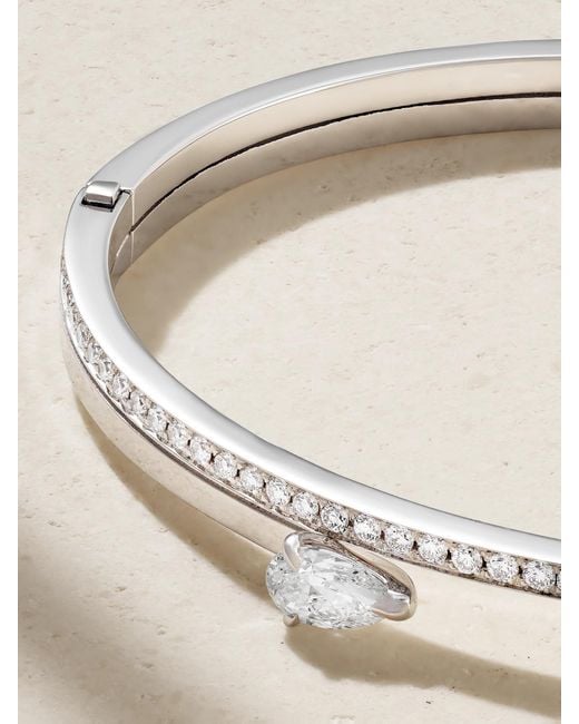 Repossi Natural Serti Sur Vide 18-Karat Diamond Bracelet