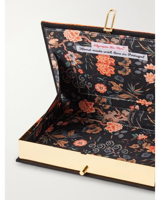 Olympia Le-Tan Multicolor The Scream Embroidered Canvas Clutch