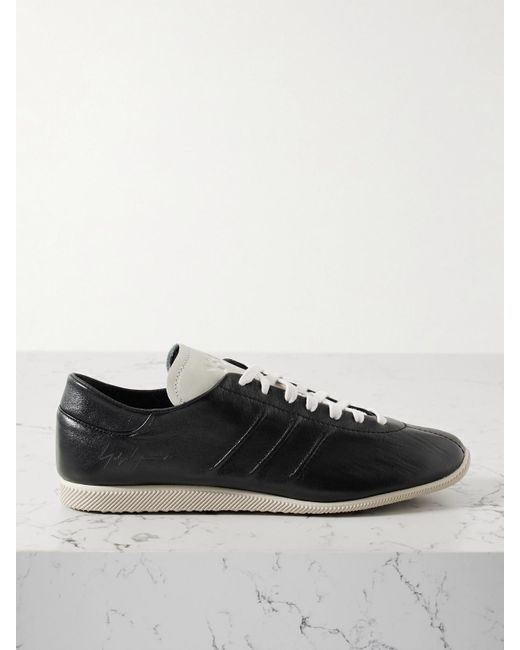 Adidas Originals Black Y-3 Leather Sneakers