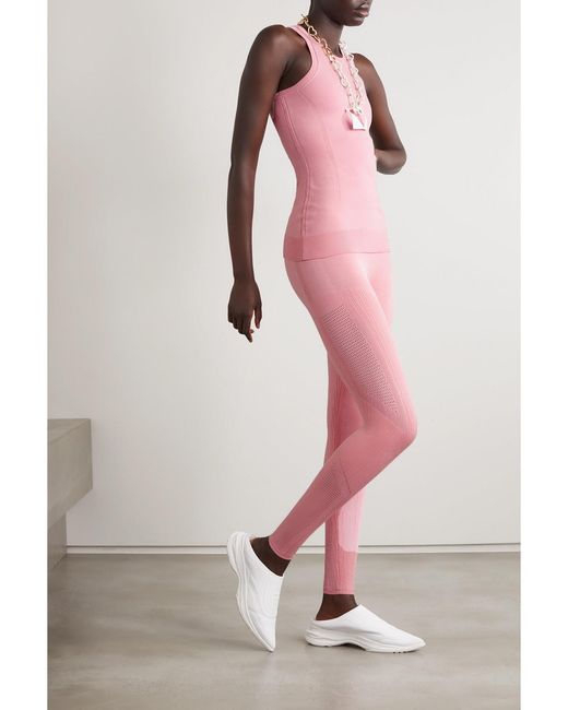 AZ FACTORY Pink Mybody Paneled Stretch-Knit Leggings
