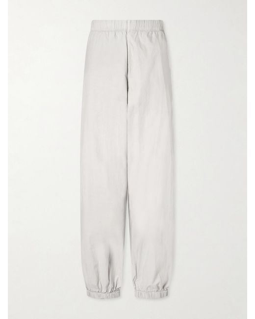 James Perse White Cotton-Blend Poplin Balloon Pants