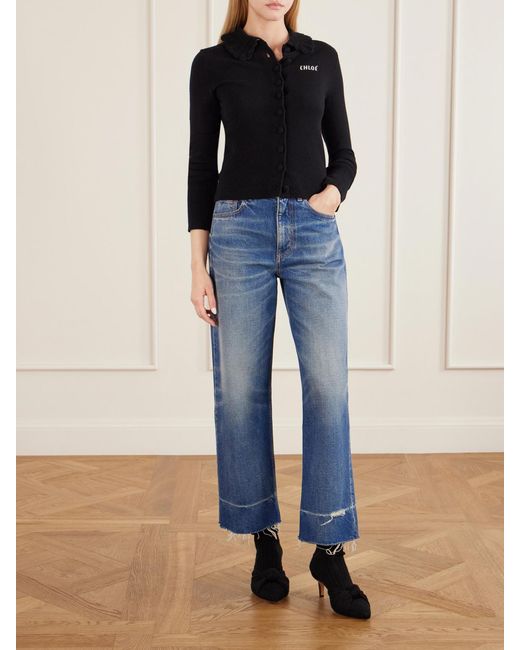 Chloé Black Knotted Knitted Boots