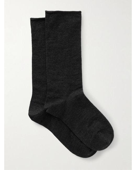 Brunello Cucinelli Black Cashmere-Blend Socks