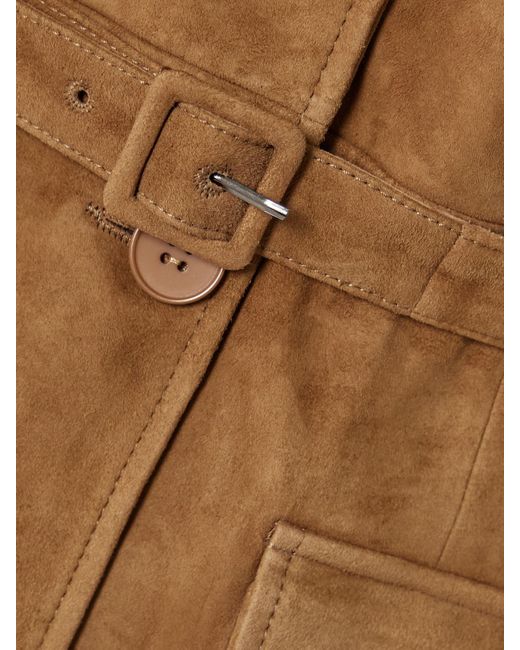 Veste En Daim À Ceinture Romana Nour Hammour en coloris Brown