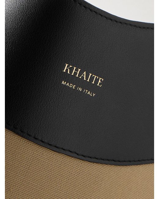 Khaite Natural Lotus Mittelgroße Tote Aus Canvas Mit Lederbesätzen