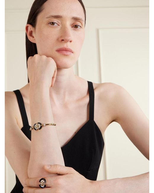 David Webb Natural Unity 18-Karat And Platinum, Diamond And Enamel Bracelet