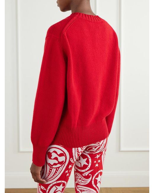 High Sport Red Haley Wool And Cashmere-Blend Sweater