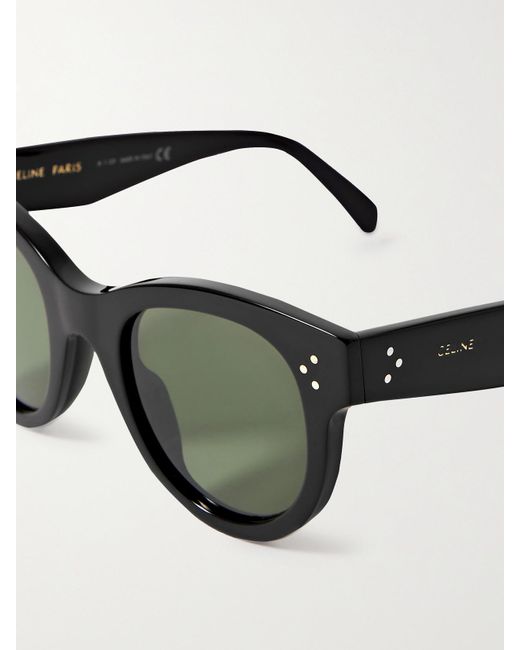 Céline Black Round-Frame Acetate Sunglasses