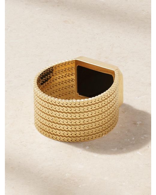 Pascale Monvoisin Natural Anton N°2 Ring Aus 9 Karat Mit Onyx Und Opal