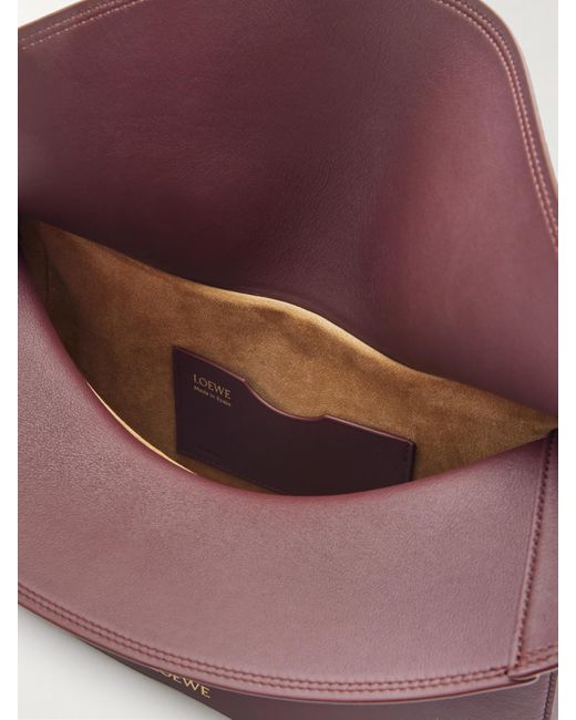 Loewe Brown Ola Mittelgroße Schultertasche Aus Leder Mit Verzierungen