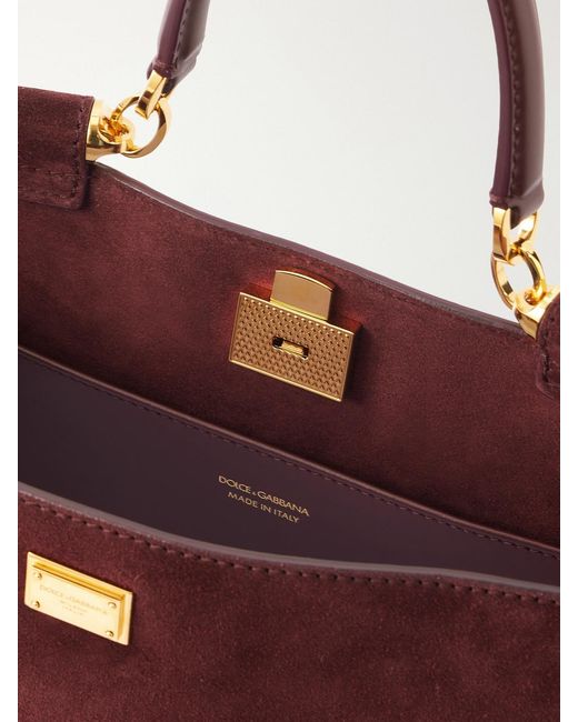 Dolce & Gabbana Red Vittoria Suede Tote
