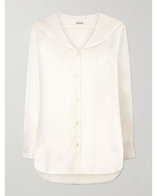 Bode Natural Marina Cotton-Voile Shirt
