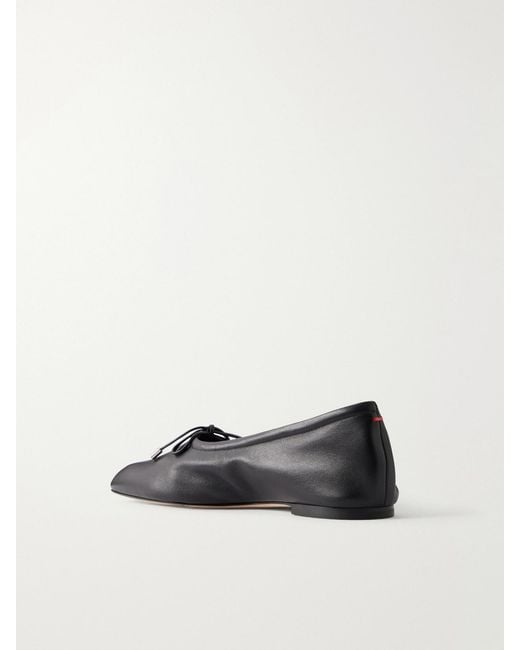 Aeyde White Nomi Leather Ballet Flats