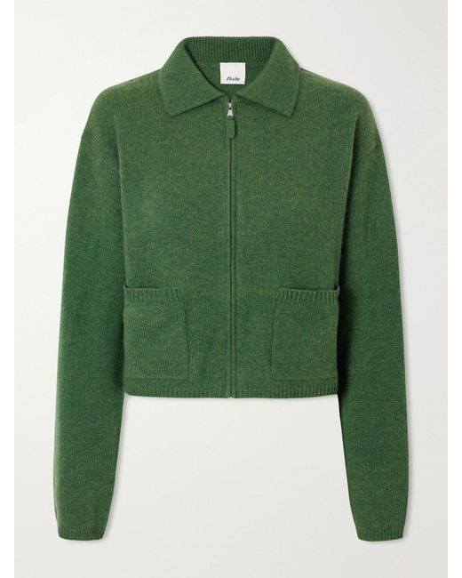 Allude Green Cashmere Cardigan