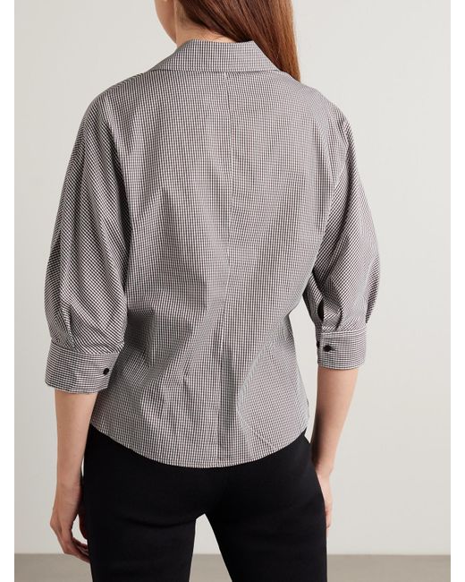 Kallmeyer Gray Colette Verkürztes Hemd Aus Baumwollpopeline Mit Gingham-Karo