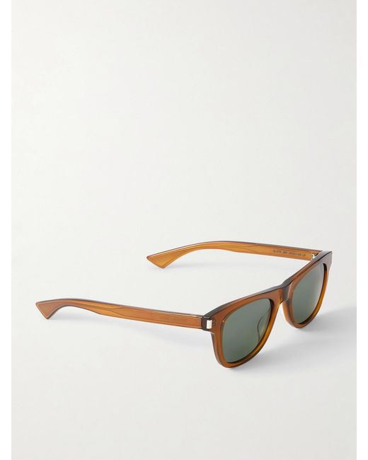 Saint Laurent Brown D-Frame Acetate Sunglasses