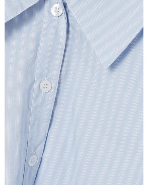 Deiji Studios Blue Striped Organic Cotton Shirt