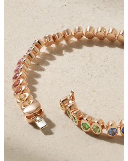 Faberge Natural Colours Of Love Tennisarmband Aus 18 Karat Roségold Mit Mehreren Steinen
