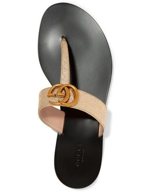 gucci marmont leather sandals women