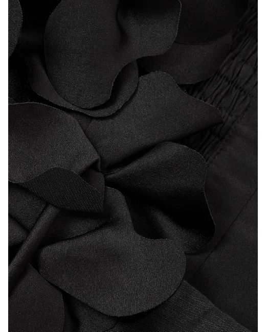 Aje. Black Camille Cropped Appliquéd Linen-Blend Tank