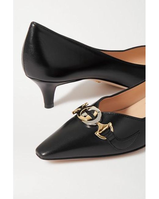 gucci logo pumps