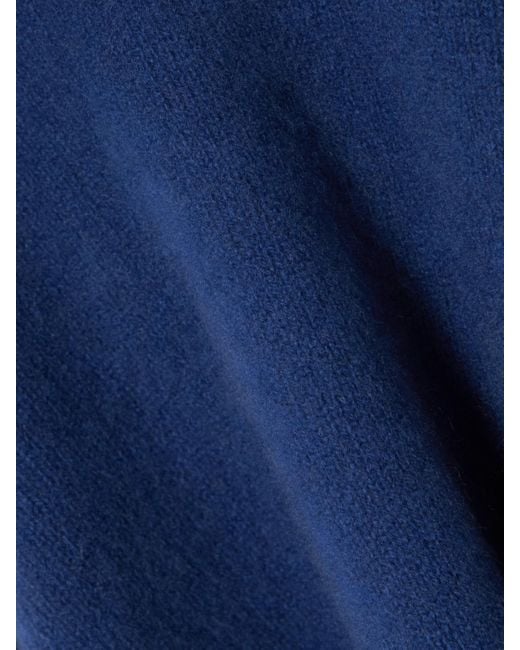 The Elder Statesman Blue Verkürzter Kapuzenpullover Aus Kaschmir