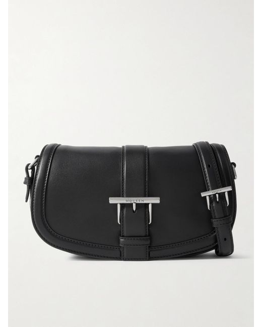Alexander McQueen Black Schultertasche Aus Leder Mit Verzierungen