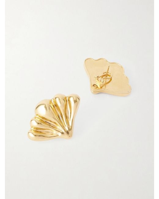Chloé Metallic Pleated Earrings
