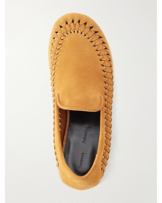 Proenza Schouler Brown Whip Suede Loafers