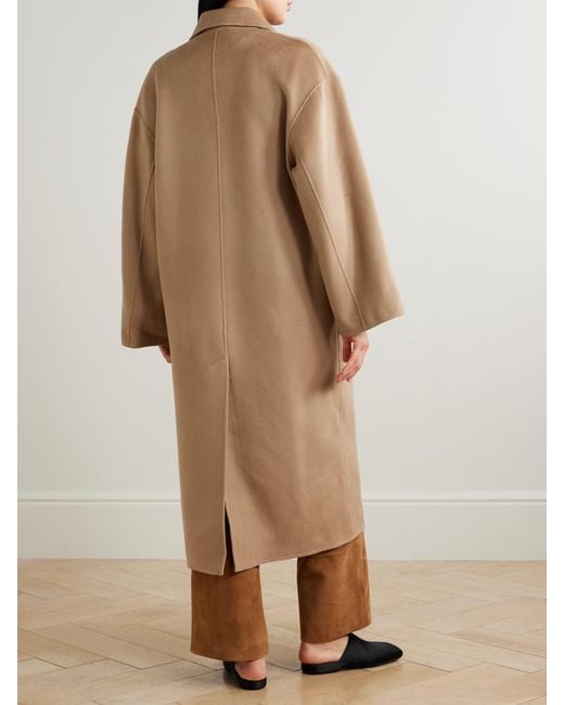 Loulou de Saison Natural Borneo Double-Breasted Wool And Cashmere-Blend Coat