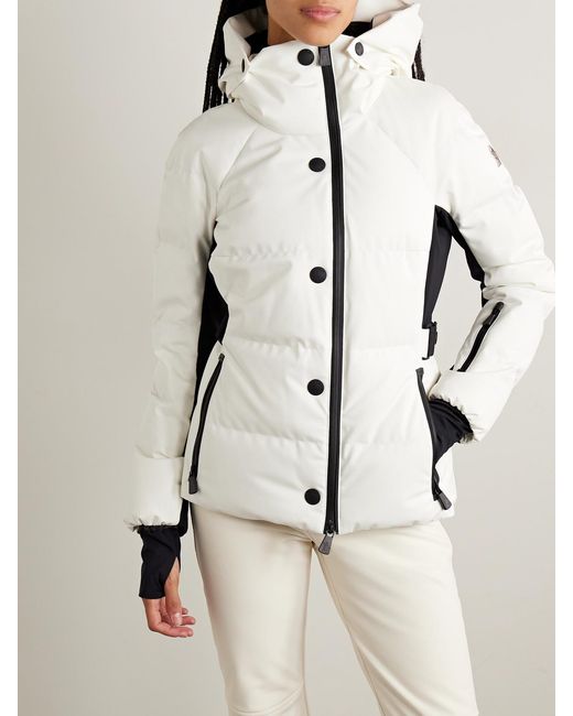Moncler Black Guyane Hooded Quilted Down Ski Jacket