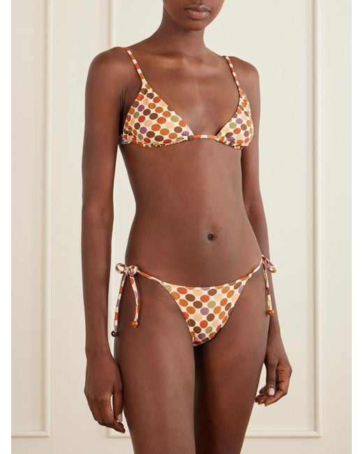 Eres White Lou Lou Personnel Polka-Dot Print Bikini Briefs