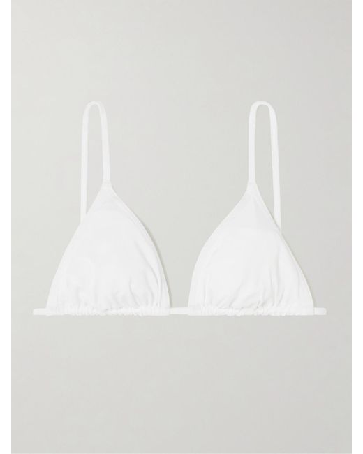 Eres White Les Essentiels Mouna Triangle Bikini Top