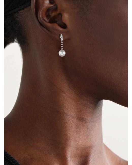Mikimoto Natural Morning Dew 18-Karat, Pearl And Diamond Earrings
