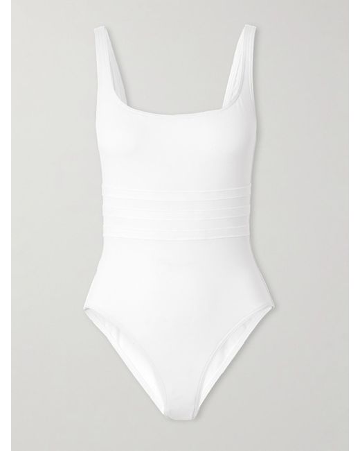 Eres White Les Permanents Asia Paneled Swimsuit