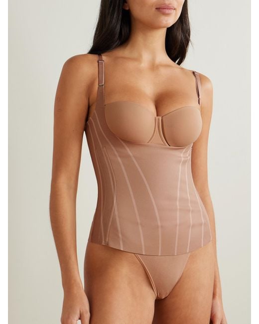 Spanx White Supersculpt Totalcontour Open-Bust Camisole