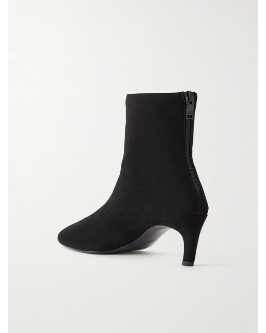 Totême  Black 55 Suede Ankle Boots