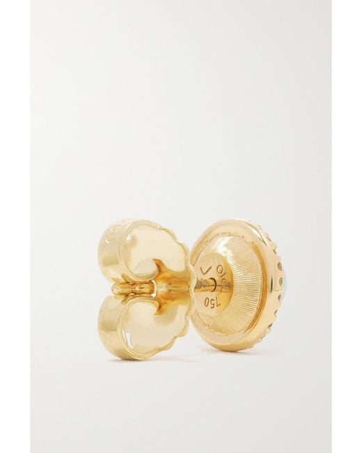 Ole Lynggaard Copenhagen Green Lotus 18-Karat, Aquamarine And Diamond Earrings