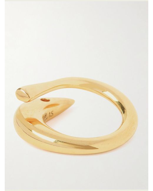 Bottega Veneta Metallic Sardine-Plated Ring