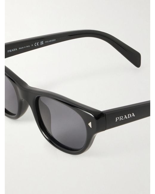 Prada Gray D-Frame Acetate Sunglasses