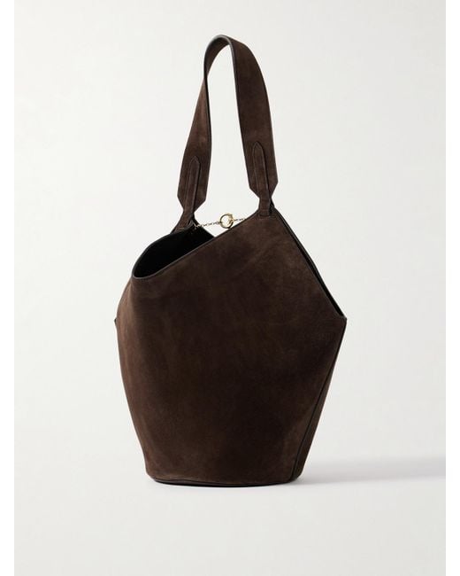 Khaite Brown Lotus Small Suede Tote
