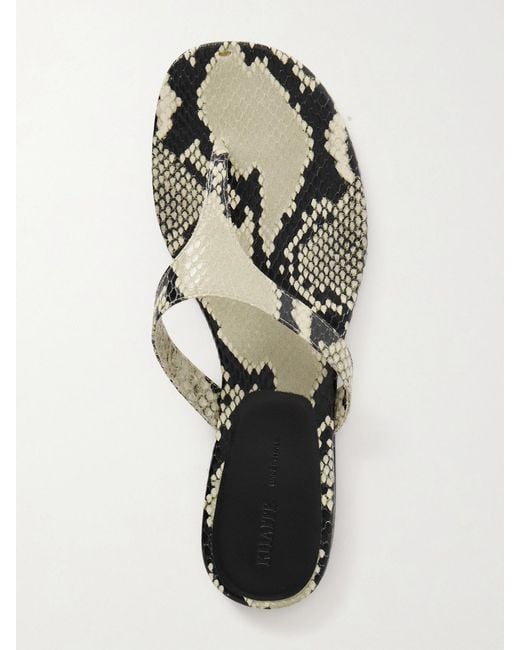 Khaite White Archer Snake-Effect Leather Sandals