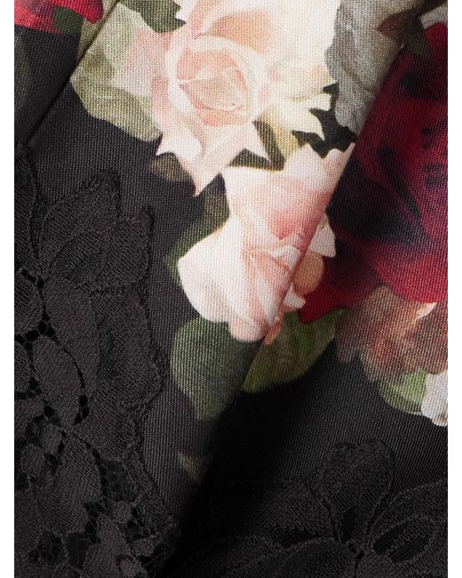 Zimmermann Black Belted Lace-Trimmed Floral-Print Silk And Cotton-Blend Twill Shorts