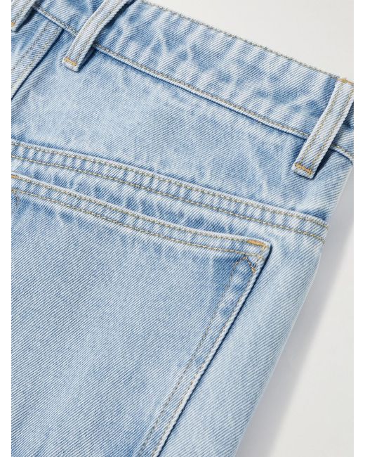 Rabanne Blue Embellished High-Rise Wide-Leg Jeans