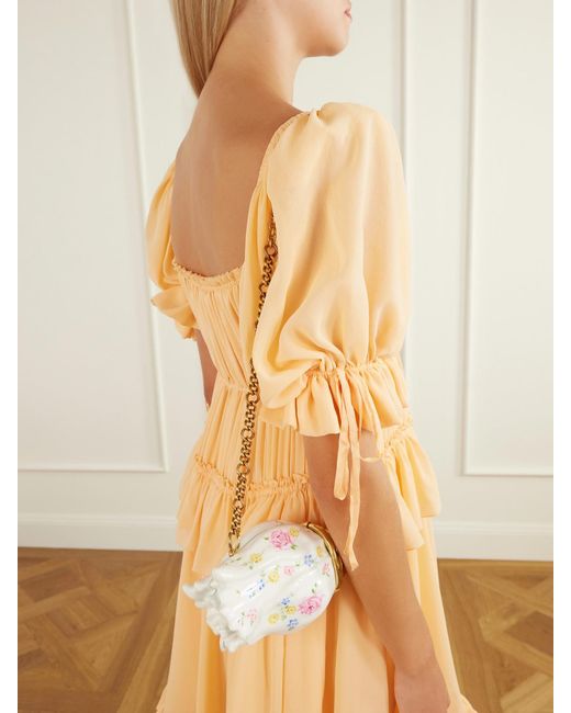 Chloé Metallic Souvenir Treasures Floral-Print Resin Shoulder Bag