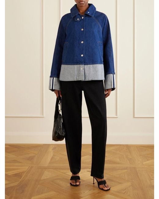Brandon Maxwell Blue The Wells Denim Jacket
