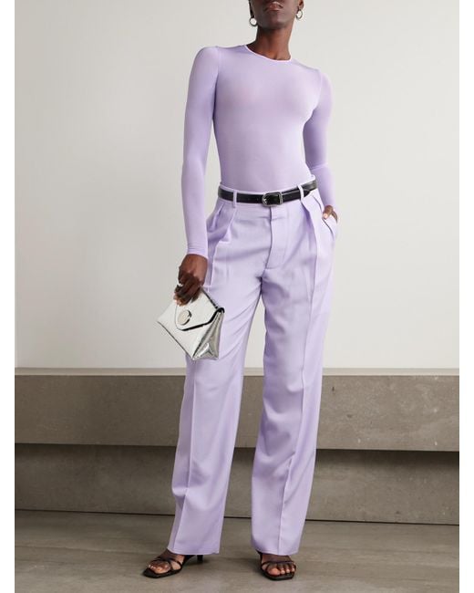 Wardrobe NYC Purple Body Aus Stretch-Jersey