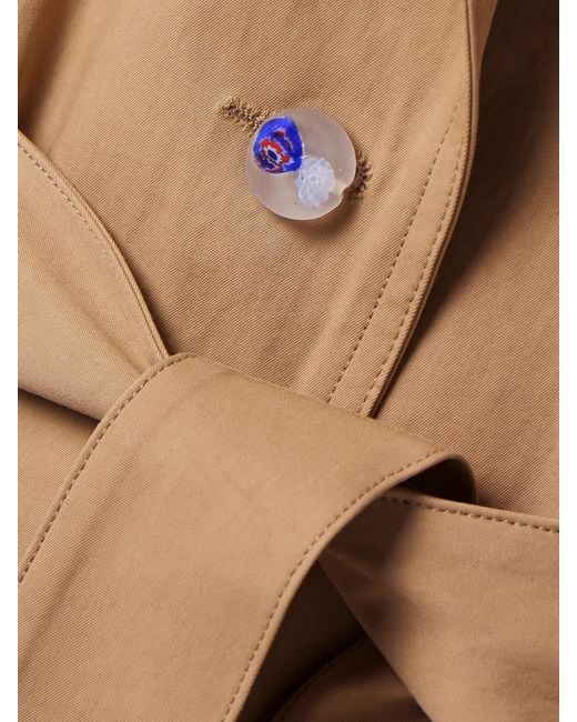 The Elder Statesman Natural Silvano Belted Cotton-Twill Trench Coat